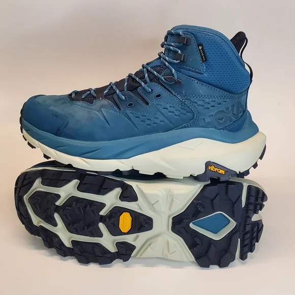 New HOKA Kaha 2 GTX Waterproof Hiking Boots Vibram Sole Teal Blue Women Size 7B - Picture 9 of 11